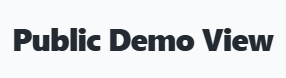 Public Demo View